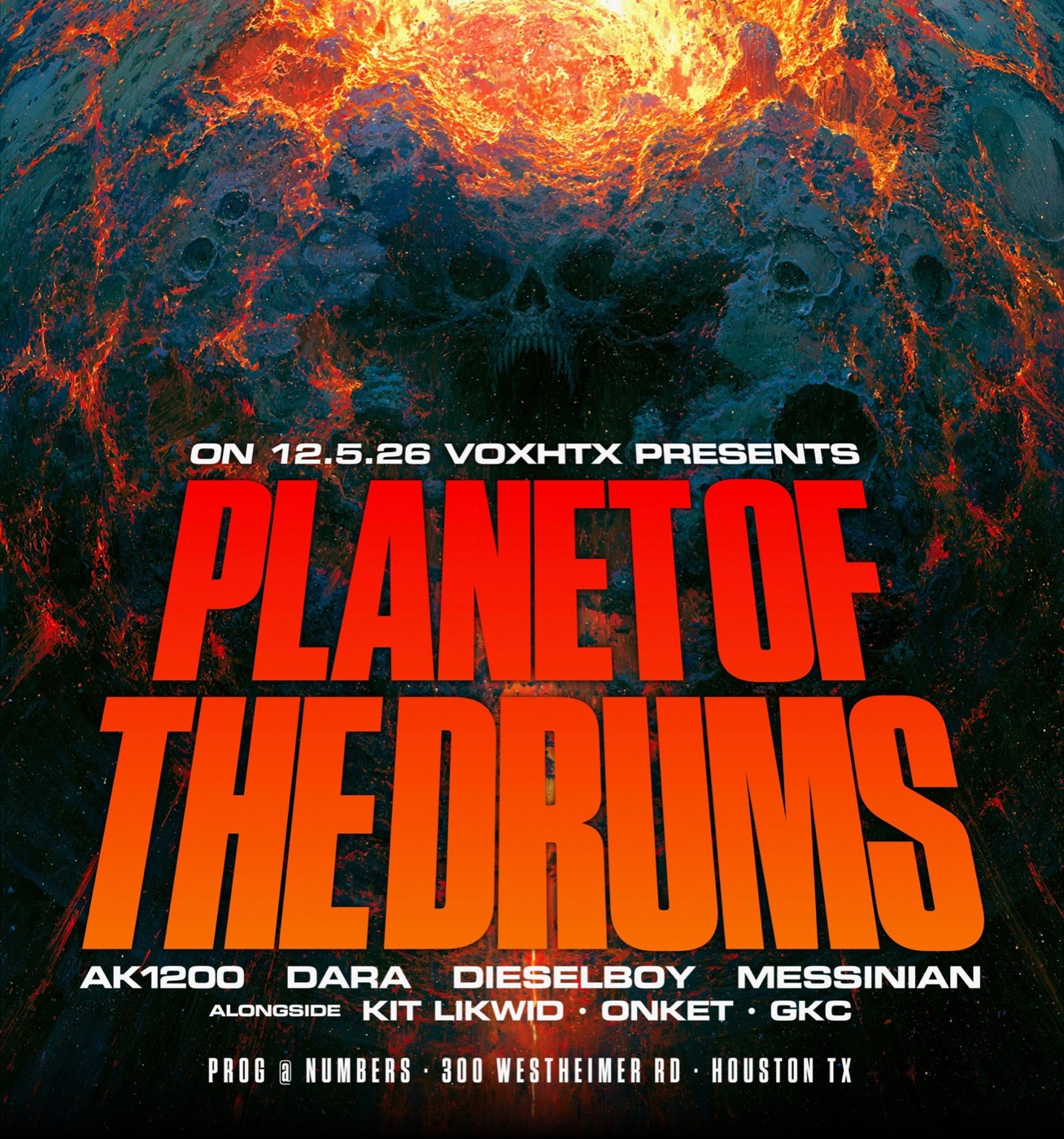 VOXHTX presents PROG featuring PLANET OF THE DRUMS